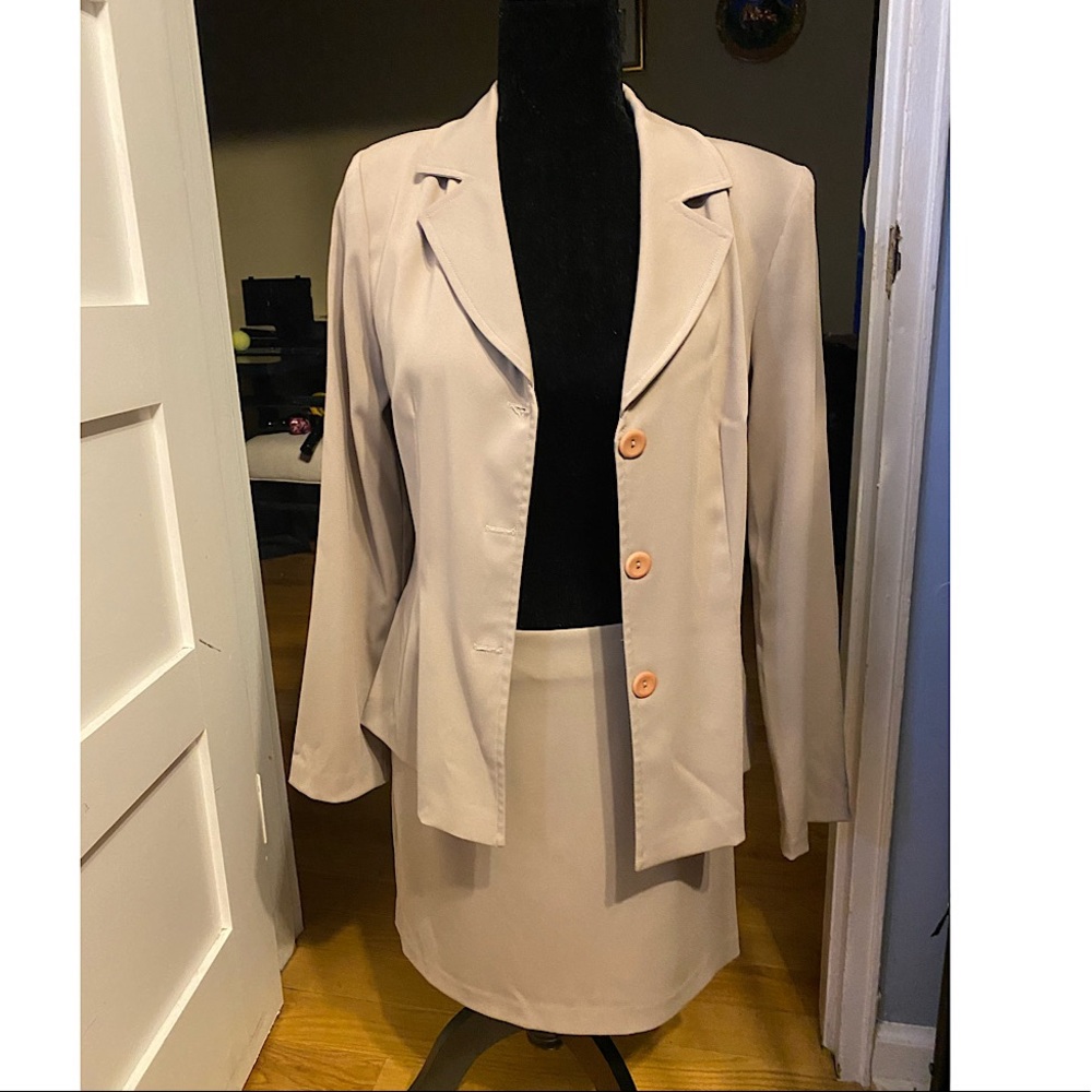 Nude Blazer and Skirt combo